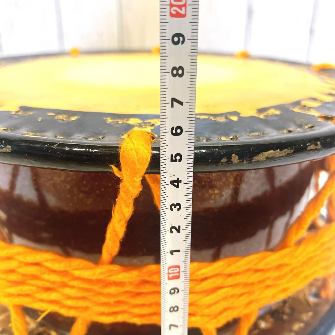 【良品】締め太鼓　34.5cm×15.5cm 打楽器　和太鼓