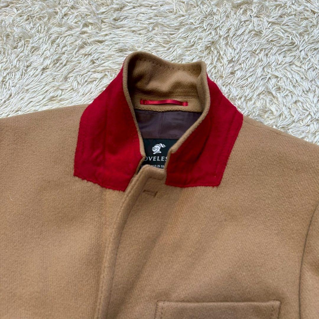 美品】ラブレス チェスターコート キャメル ヘリンボーン ウール sizeS