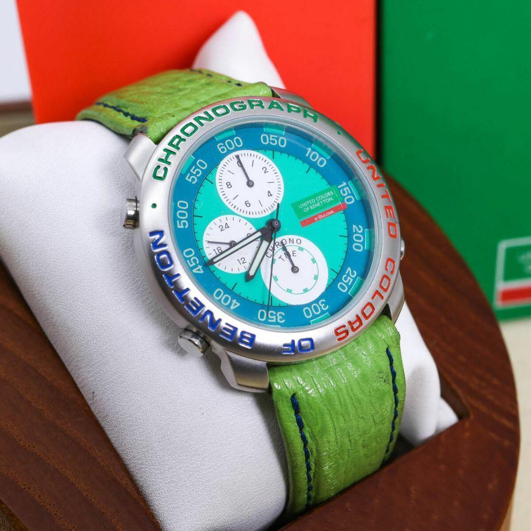 ◇稼働 時刻未設定 BENETTON BULOVA製 腕時計 クロノグラフ - メルカリ