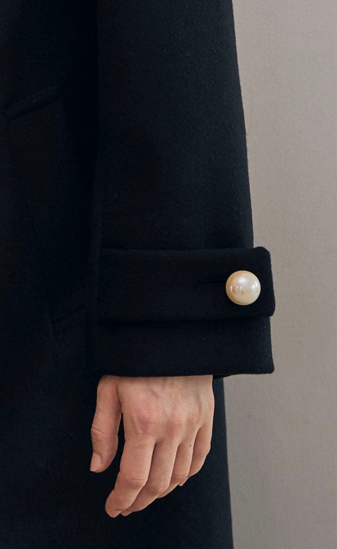 美品 Stina スティナ クローゼット ウール パールボタンコート36 完売