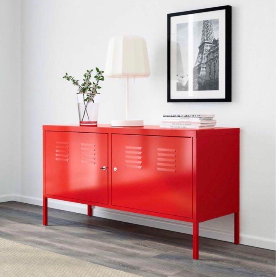 廃盤品】IKEA PS キャビネット レッド - メルカリ