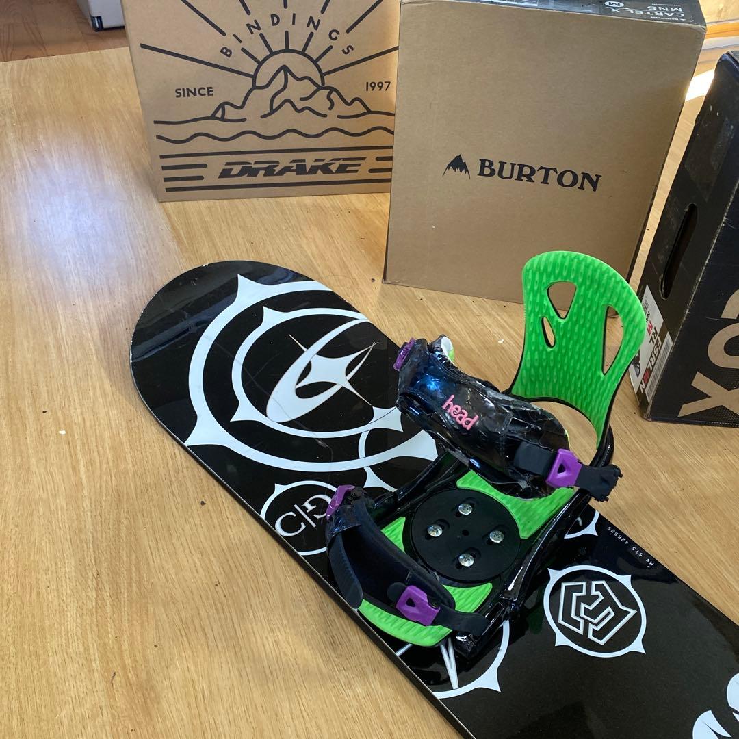 眞空雪板等 152 スノーボード BURTONバインディング Mセット