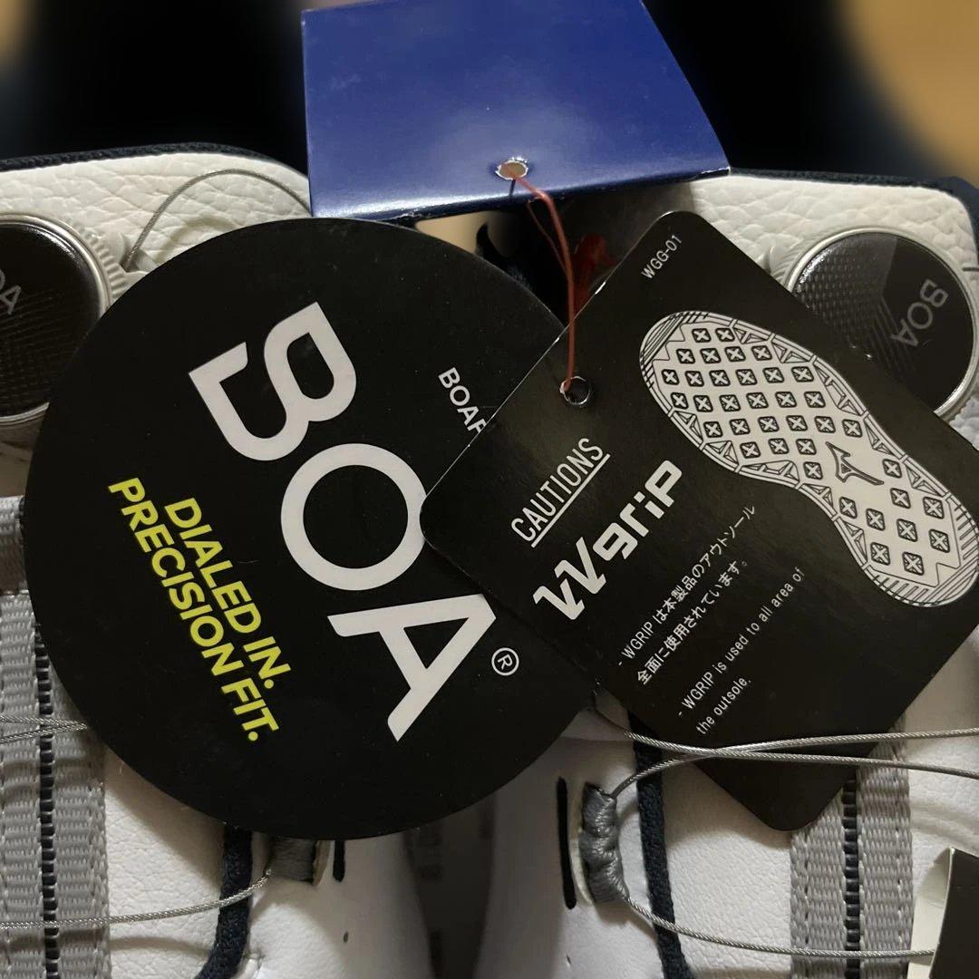 mizuno ミズノ ゴルフシューズ BOA 26.5cm 幅広4E+1 白