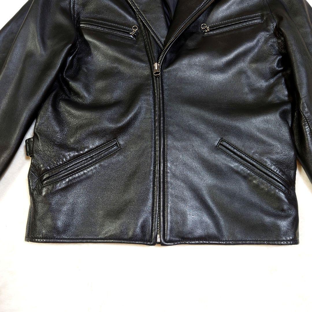 ポロ ラルフローレン ラムレザー セミダブル ライダースジャケット M