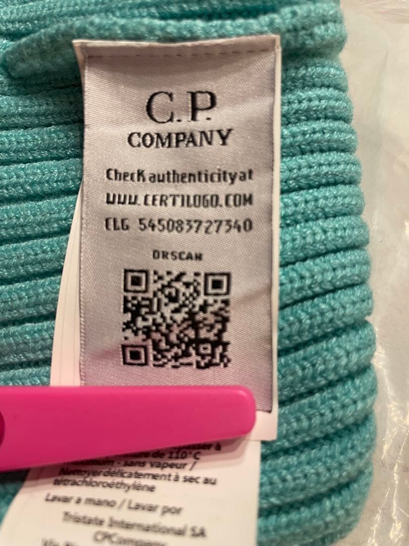 C.P.COMPANY 未使用 コットン ビーニー キャップ ニット帽 ゴーグル
