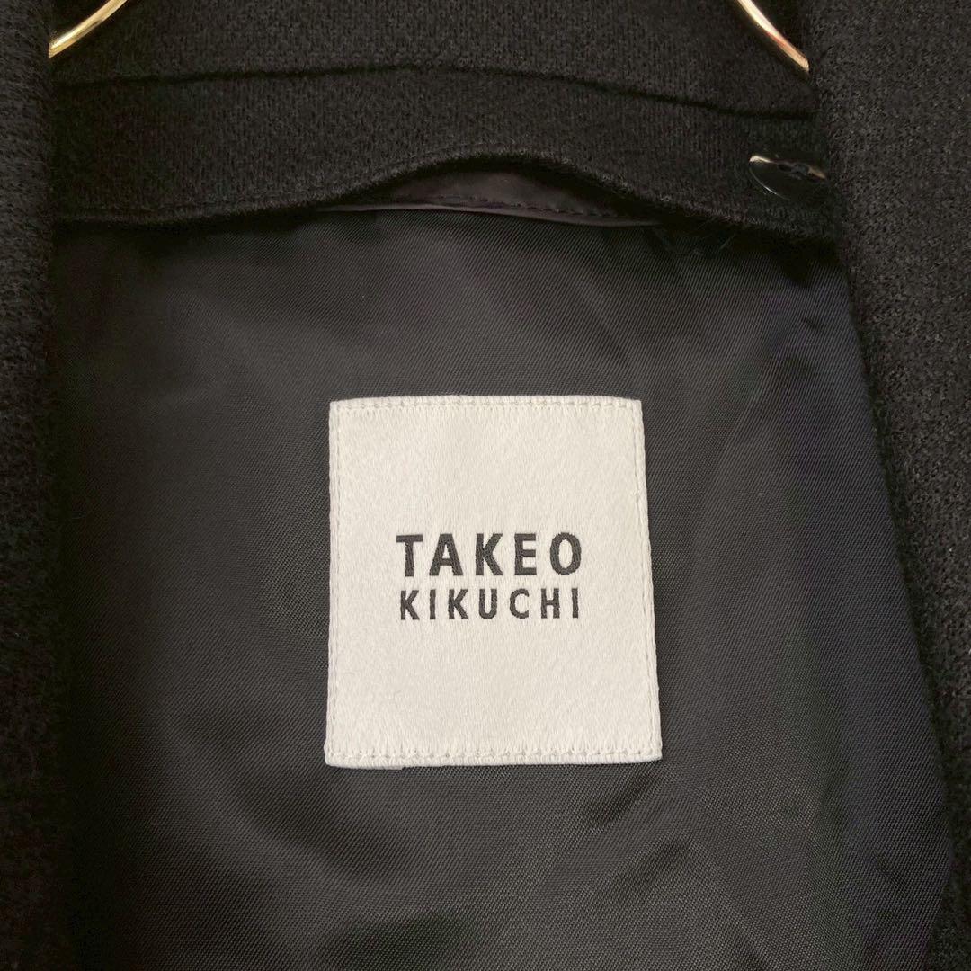 《美品》TAKEO KIKUCHI ミドル丈コート ブラック M ビジネス 大人