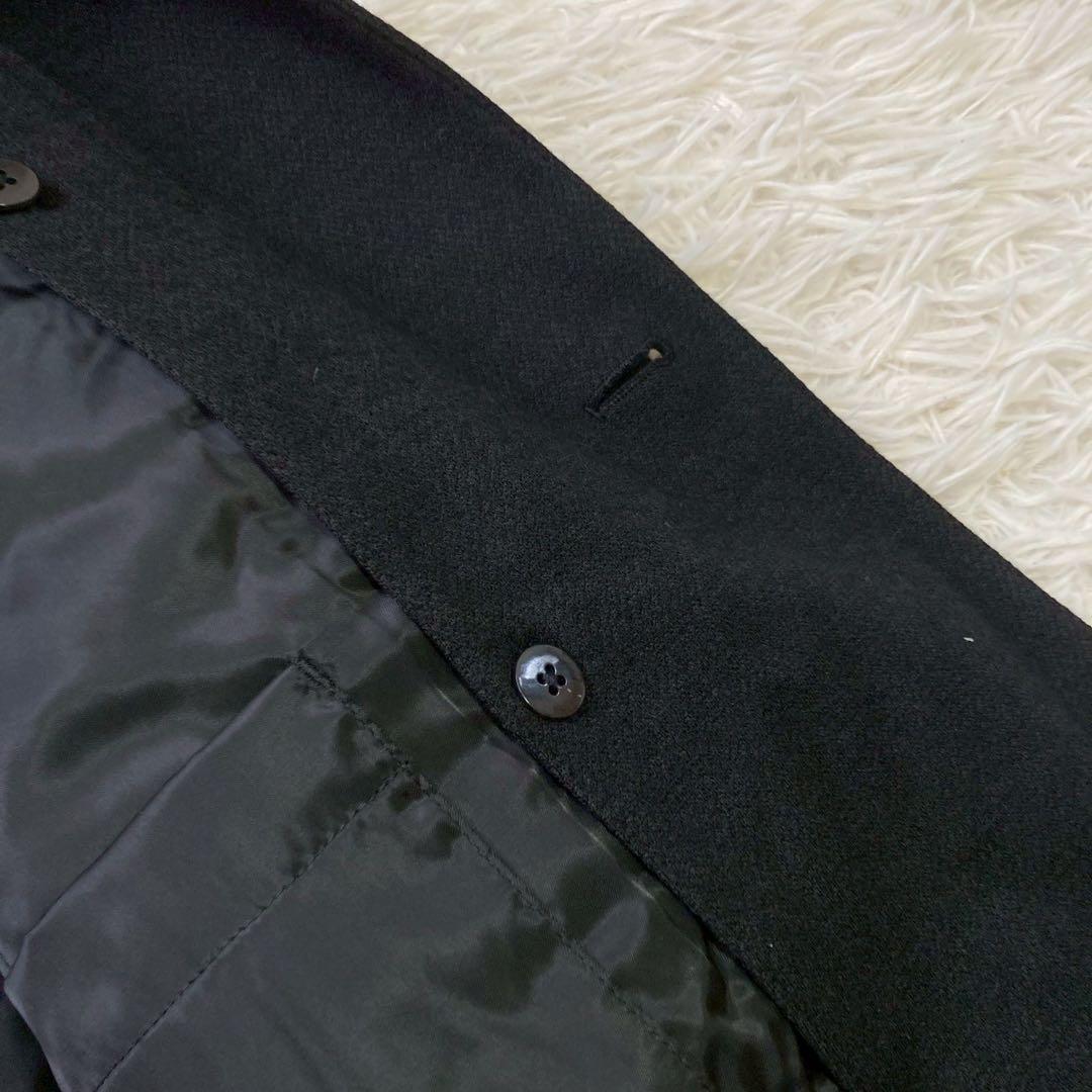 《美品》TAKEO KIKUCHI ミドル丈コート ブラック M ビジネス 大人