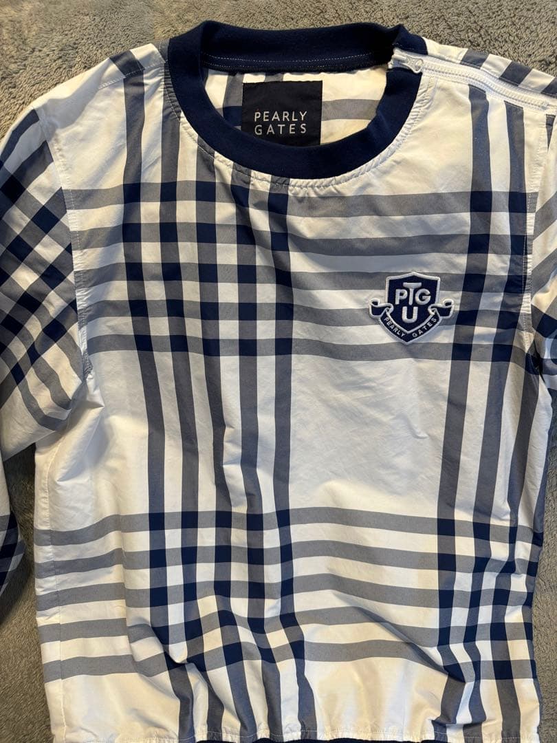 本日限り値下PEARLY GATES ギンガムチェック プルオーバージャケット