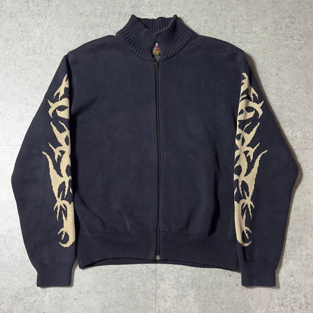90s Harley-Davidson コットン ドライバーズニット 編み込み - メルカリ