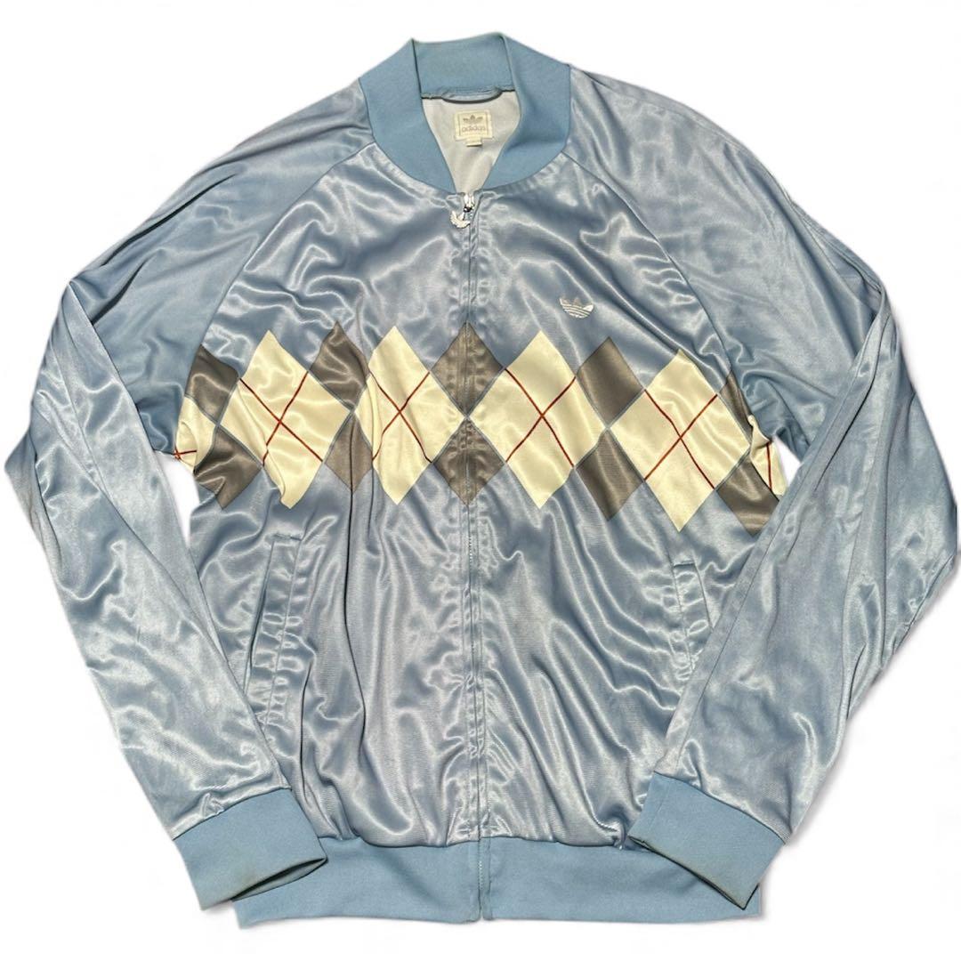希少 adidas ATP 復刻 アーガイル トラックジャケット 水色 L