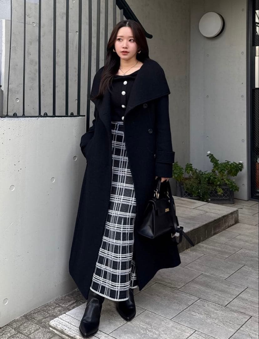 rienda オーバーネックシンデレララインコート Mサイズ - メルカリ