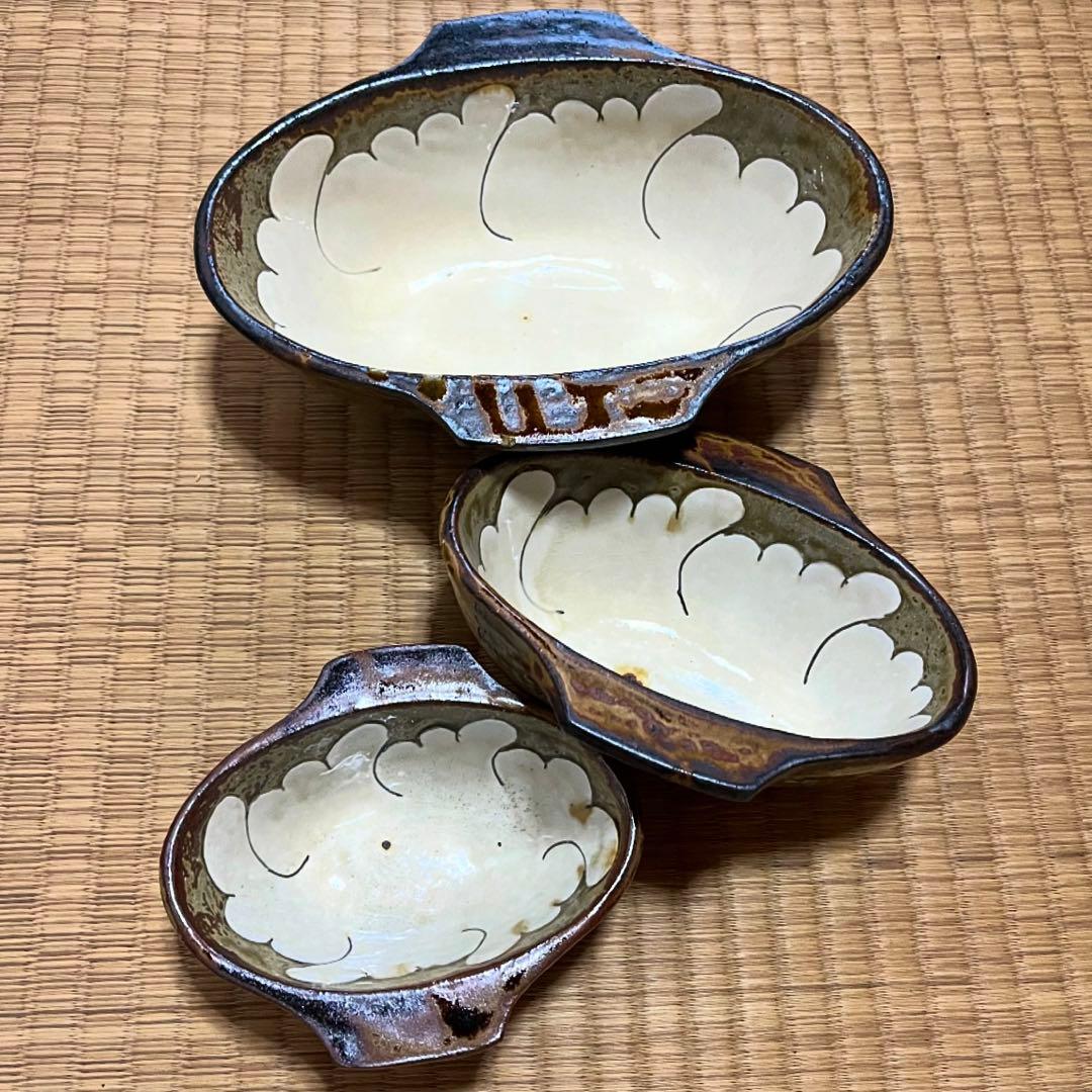 岩井窯山本教行黄釉掻落角皿新品未使用限定即完売釉薬貫入民藝出雲島根