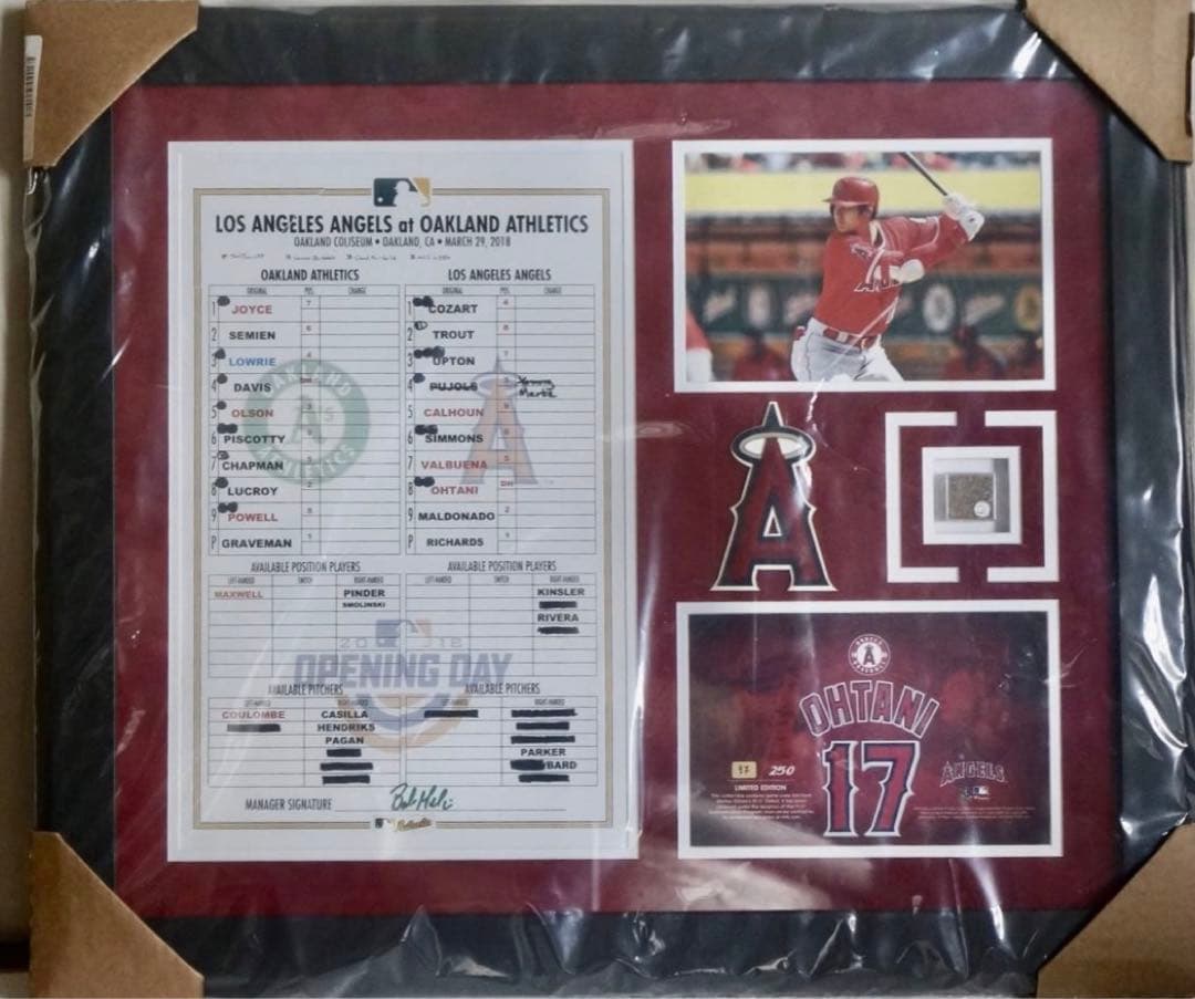 世界250限定まさにMLB大谷翔平選手の始まり。デビュー記念フレーム