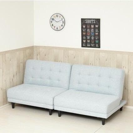 多機能 4way 離せるソファベッド ブルー 後藤家具物産 多機能ソファー 幅1200mm ブルー SO-SM-BL 1台（直送品