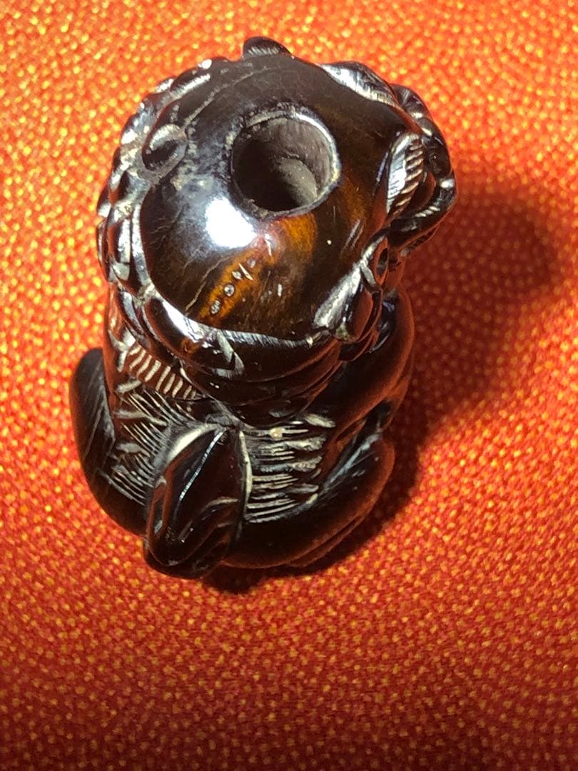 鼻煙香獅子彫り縁起置物美術品香道