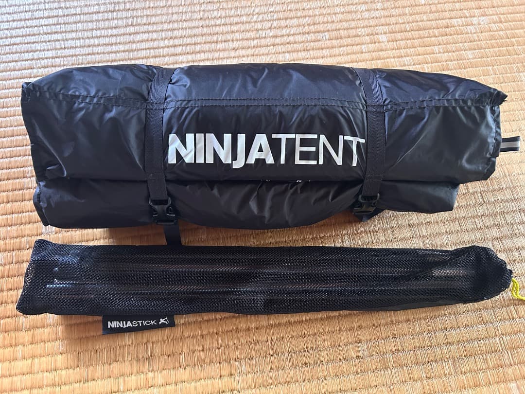 NINJA TENT（DarkGray)　＋　NINJA STICK PAAGO WORKS（パーゴワークス） / ニンジャスティック 120-140SL<2本組