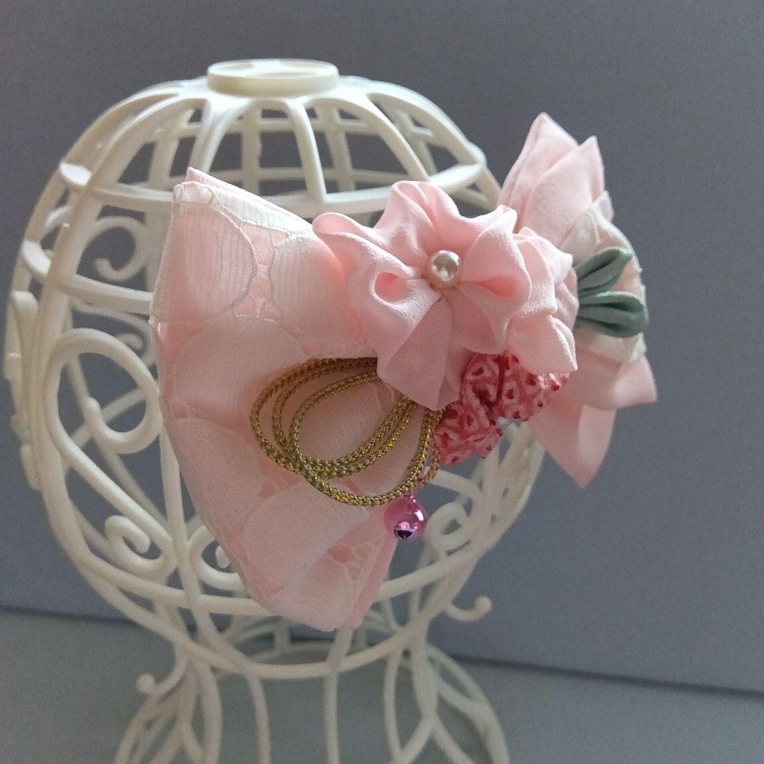 七五三No.40】レースりぼん（淡桃☓レース）