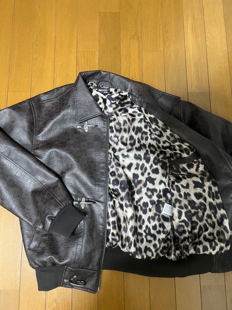 Belvet Leopard Lined Fireman Jacket M - メルカリ