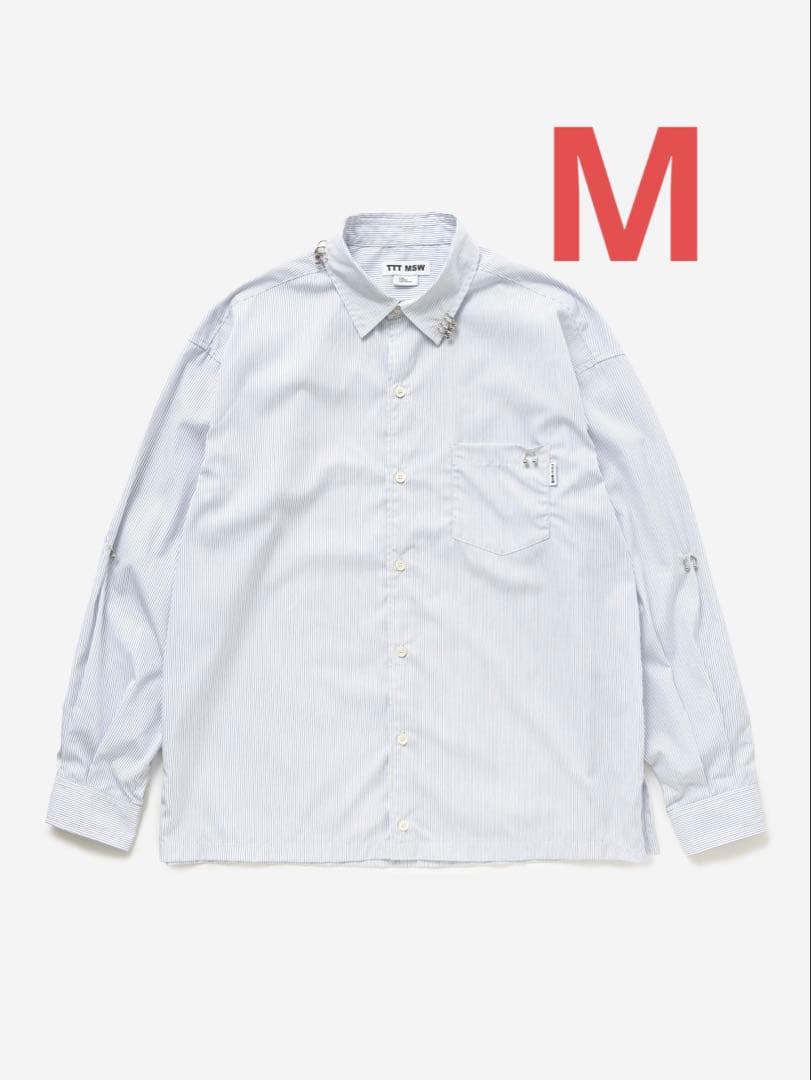 トップス TTT MSW Regular collar shirt stripe/w M TTT MSW Regular collar shirt stripe/w M - メルカリ
