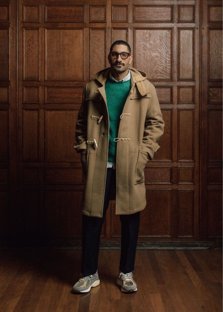 ジャケット・アウター Globalall Monty Gloverall | Grey Melange Wool Monty Duffle Coat | Fine Menswear