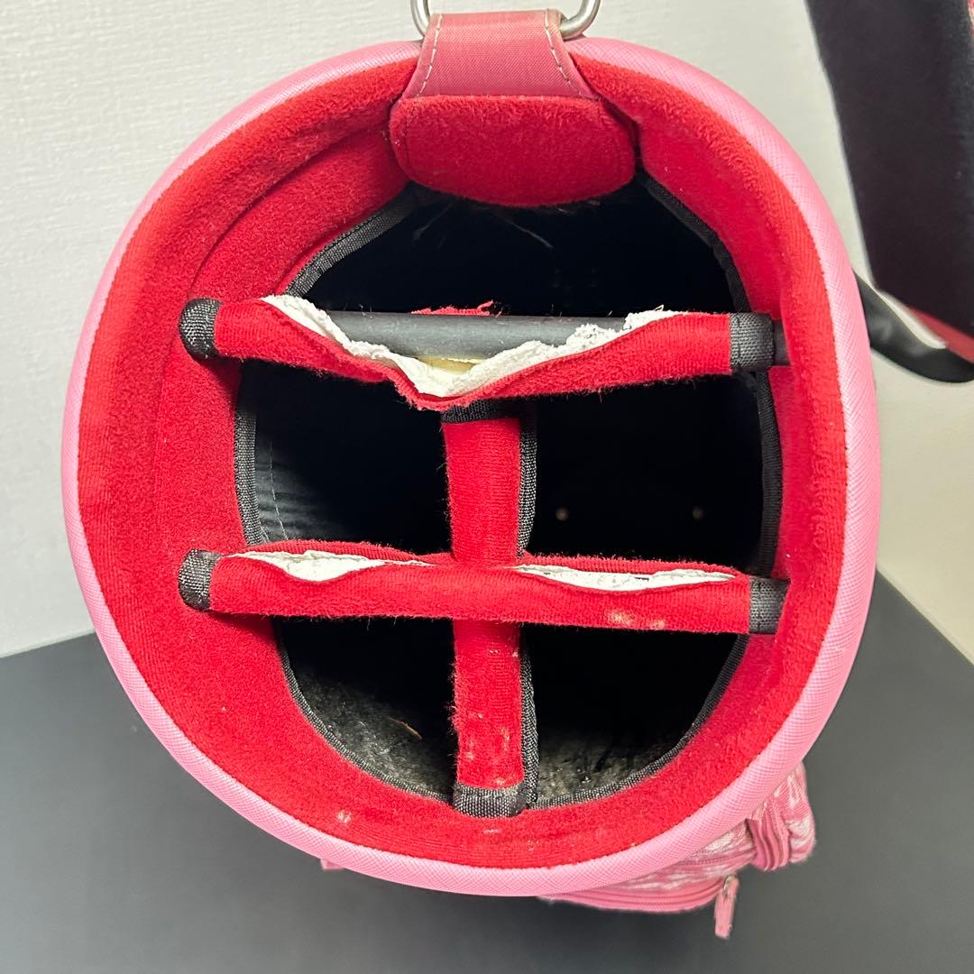 希少デザイン】ONOFF オノフ キャディバッグ 5分割 総柄 ピンク 9型