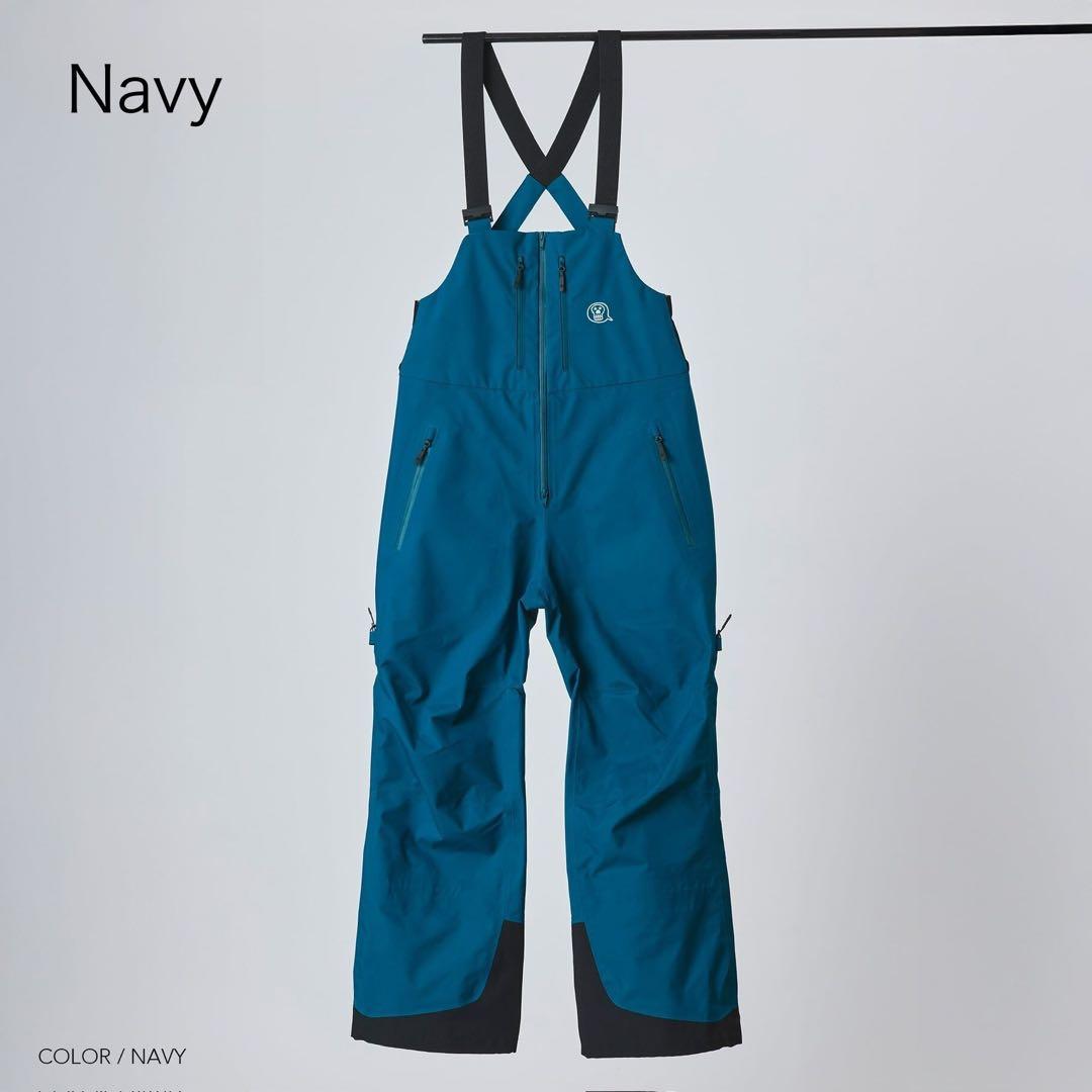 unfudgeスノーボードPEEPビブパンツ NAVY Lサイズ 予約商品☆25-26☆UNFUDGE 【アンファッジ】PEEP BIB PANTS(STANDARD