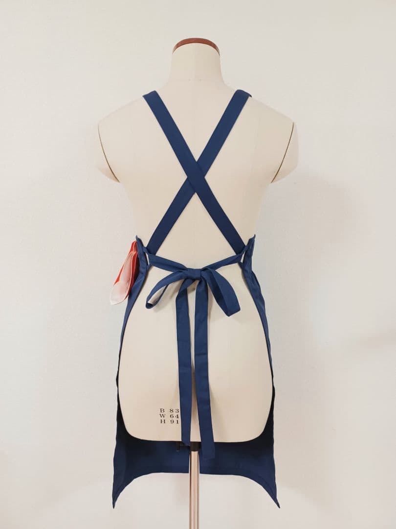 オーダー】茶道 稽古着エプロン ネイビー