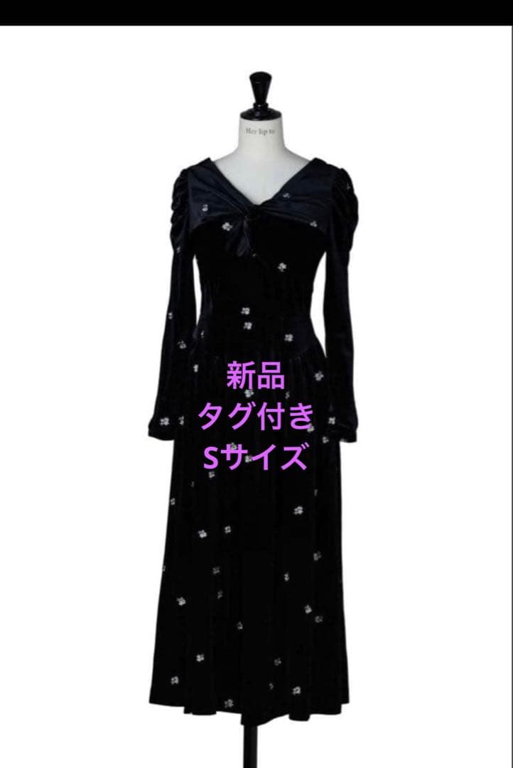 Belmont Floral Velour Dress タグ付き - メルカリ