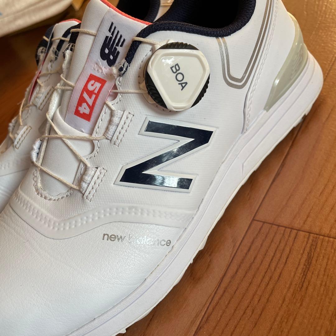 23.5cm New Balance 574 ゴルフシューズ BOAシステム