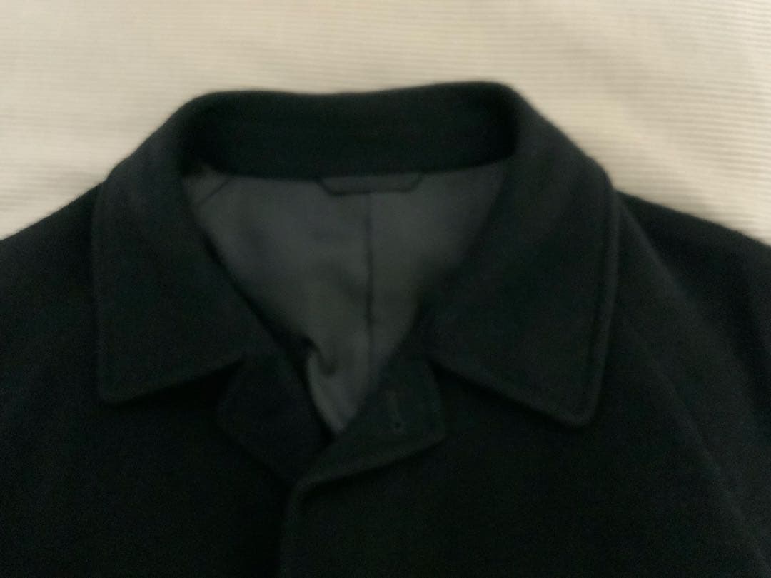 J.PRESS ジェイプレス カシミヤ・ウール混毛ハーフコートLブラック