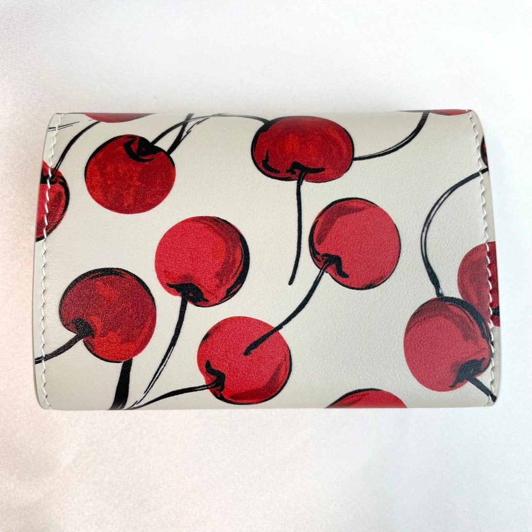 サンローラン 6連 キーケース YSLロゴ レザー チェリー さくらんぼ