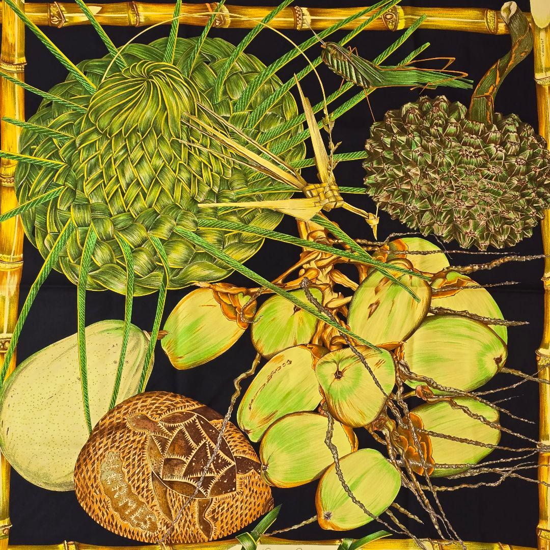 美品 エルメス カレ90 Jardin Creole クレオルの楽園 スカーフ - メルカリ