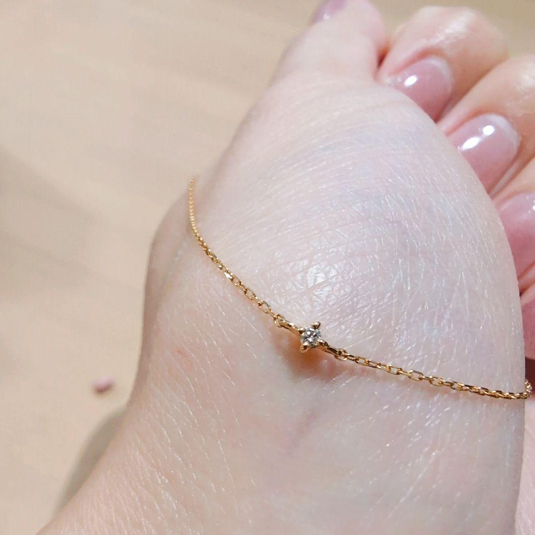 ete k18 ダイヤモンド　ブレスレット　0.014ct