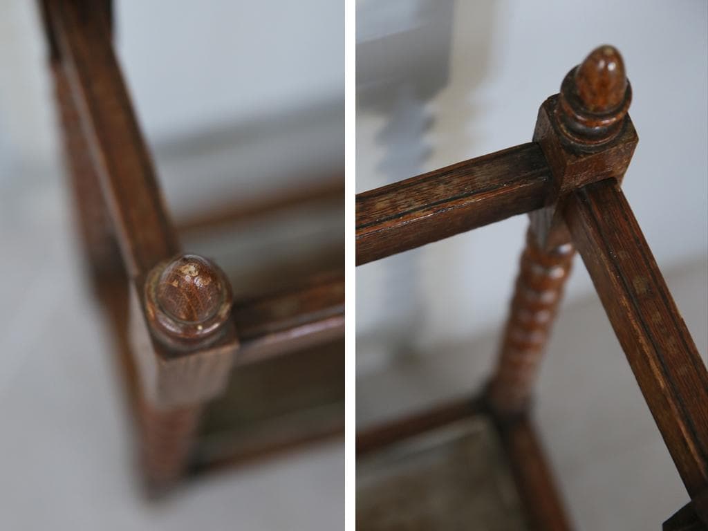 英国アンティーク木製傘立て/アンブレラスタンド/玄関インテリア(91-52)