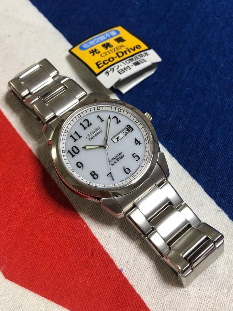 新品！シチズン　エコドライブ　チタン　デイデイト CITIZEN（シチズン） （ノベルティー付き）シチズン エコドライブ ワン