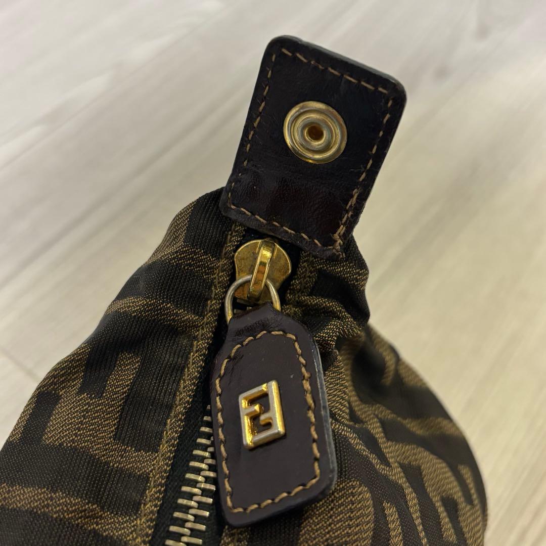 極美品 FENDI フェンディ バニティバッグ ポーチ ズッカ ヴィンテージ