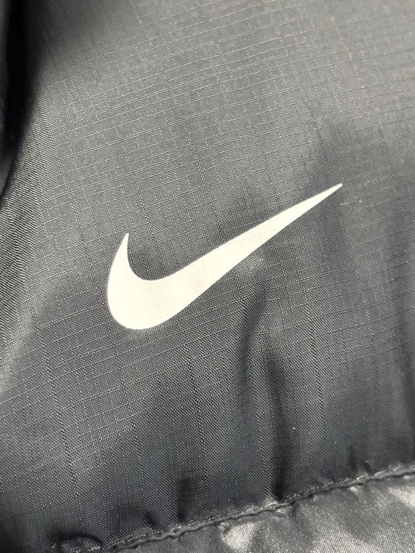 NIKE ダウン 短丈 肉厚 ヌプシ 550fill ドローコード付 黒 L