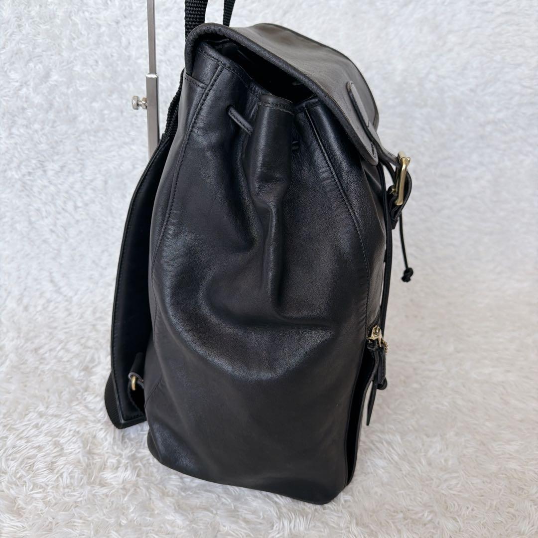 美品】OLD COACH オールド コーチ 巾着 レザー リュック 0529 - メルカリ