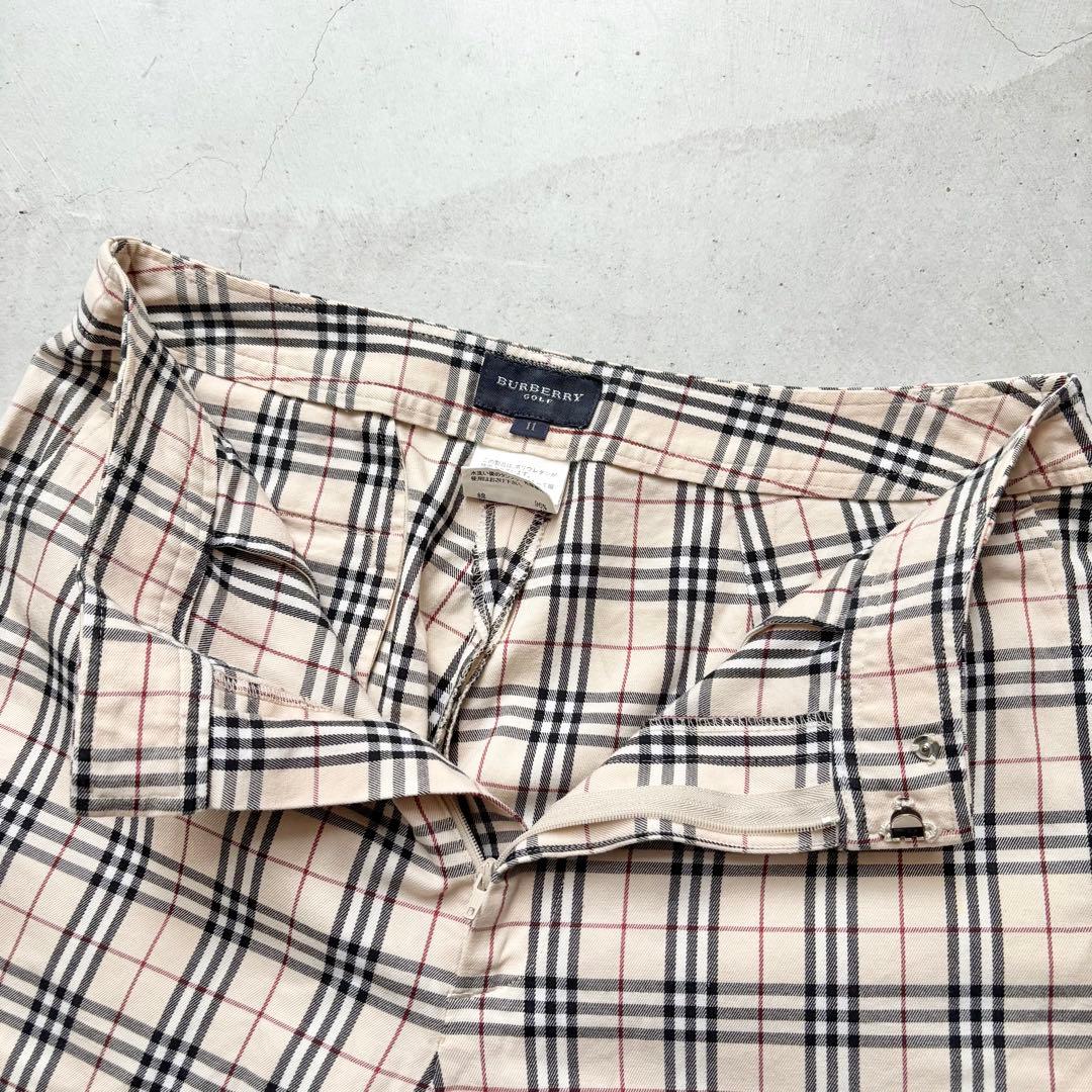 美品】BURBERRY GOLF バーバリー ノバチェック柄 クロップドパンツ