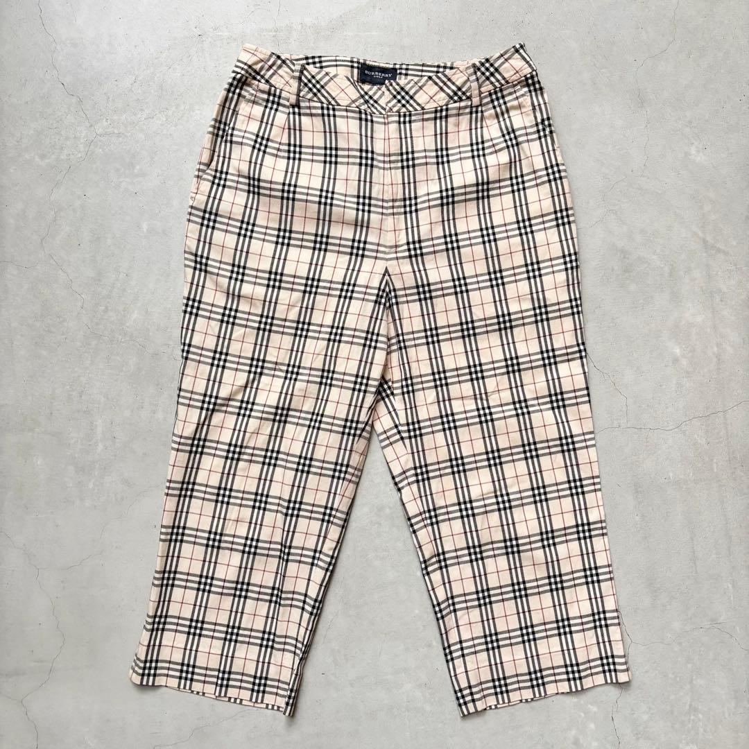 美品】BURBERRY GOLF バーバリー ノバチェック柄 クロップドパンツ
