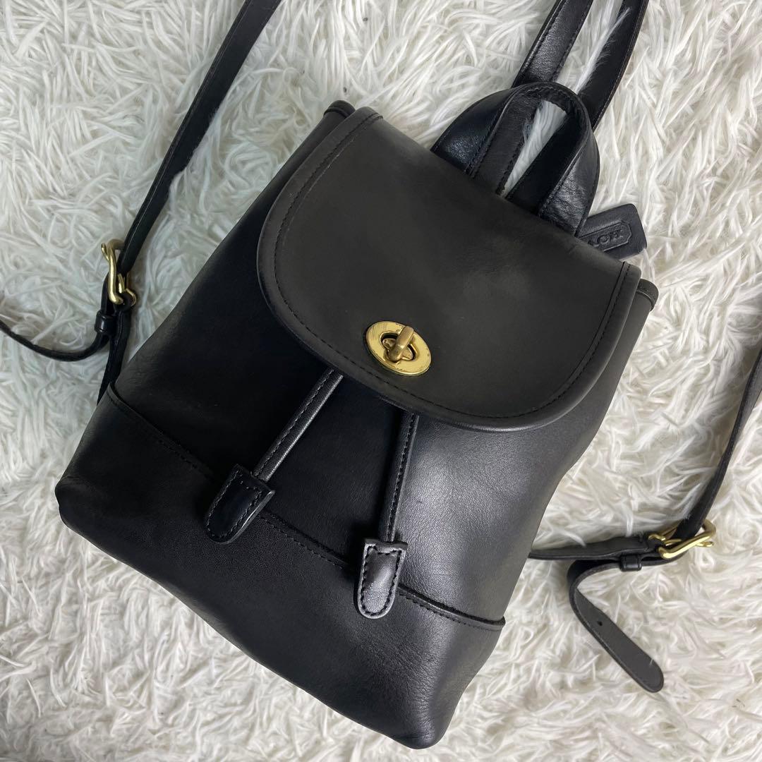 極美品✨ オールドコーチ ミニリュック ターンロック グラブタンレザー
