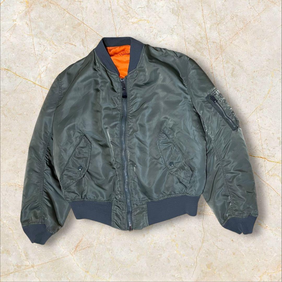 90s alpha industries ma-1 フライトジャケット USA製 90s USA製 ALPHAアルファ MA-1 フライトジャケット 黒 XL - Sixpacjoe