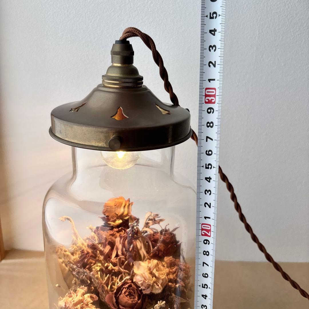 大きいサイズ❣️ m.soeur エムスール ボトルライト ドライフラワー