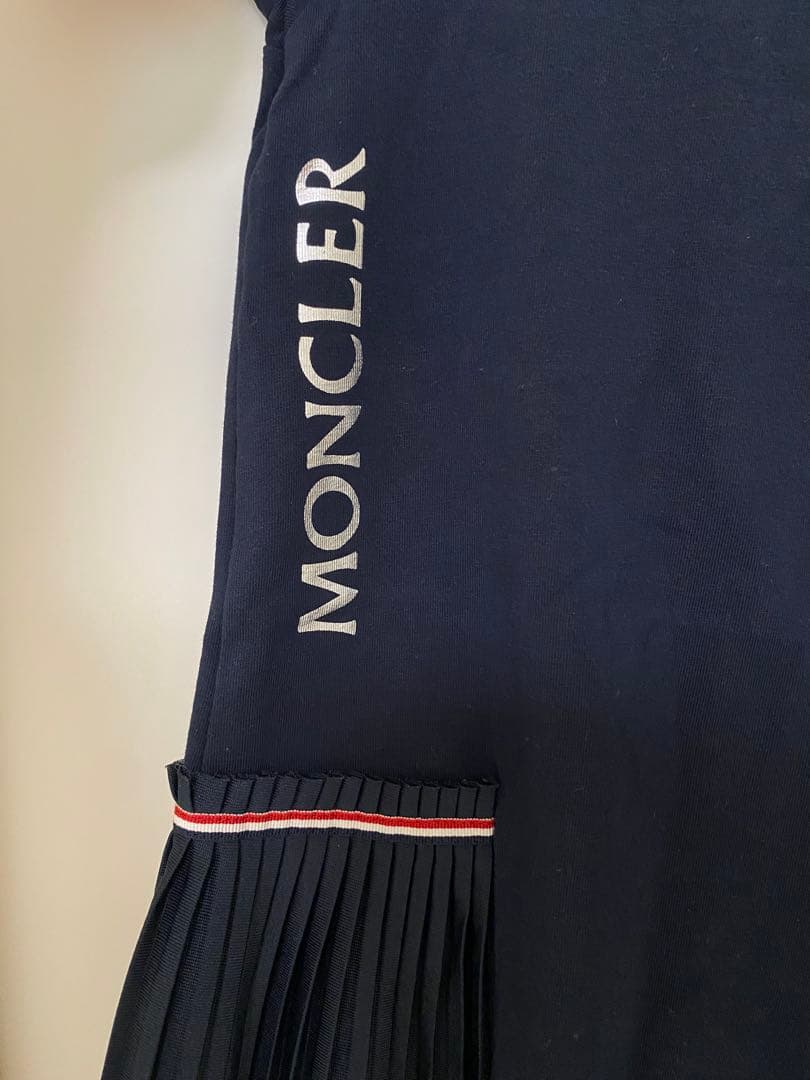 美品】MONCLER 100㎝ ネイビー 半袖ワンピース - メルカリ