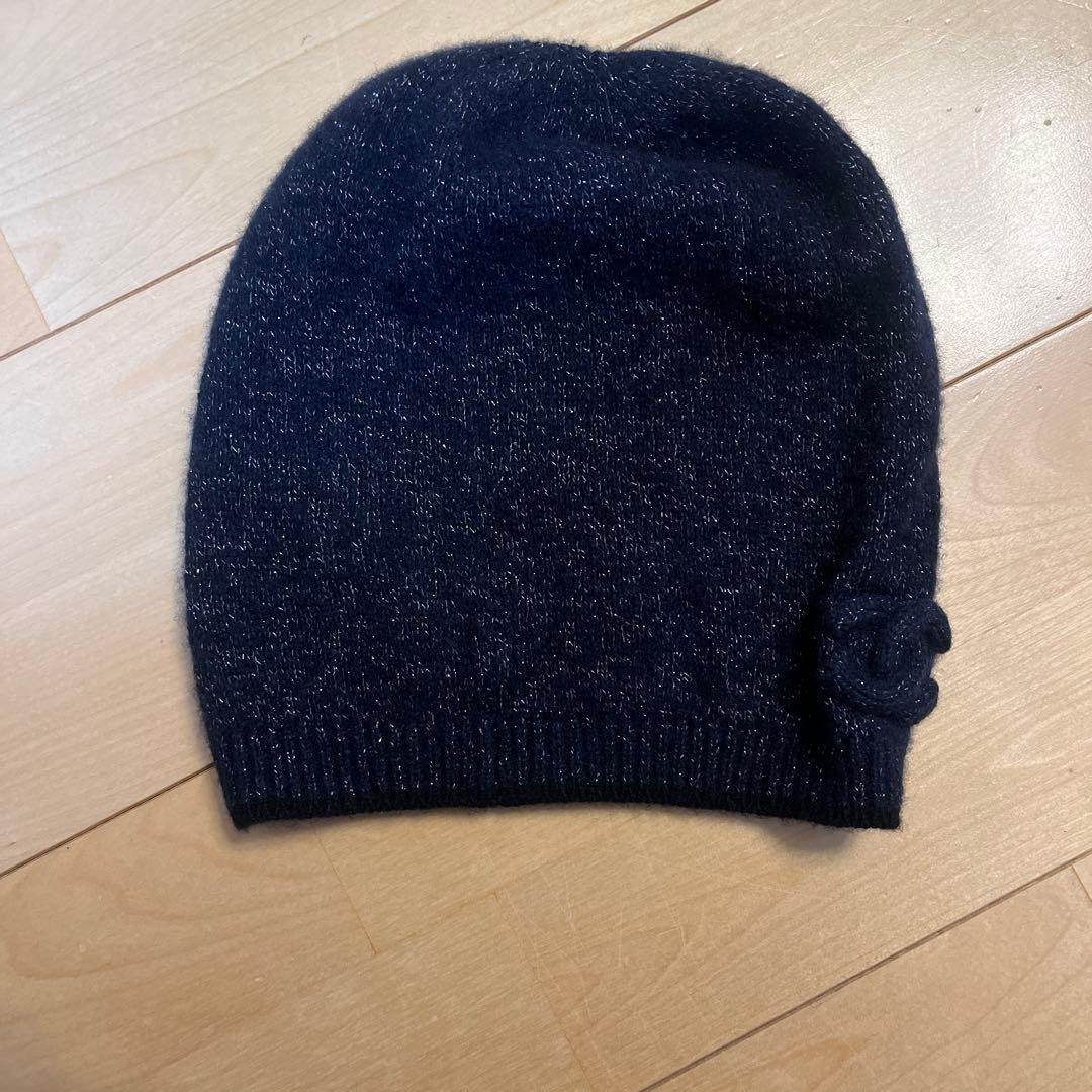 シャネル　ニット帽　ネイビー 中古・古着通販】CHANEL (シャネル) ニット帽 ネイビー｜ブランド