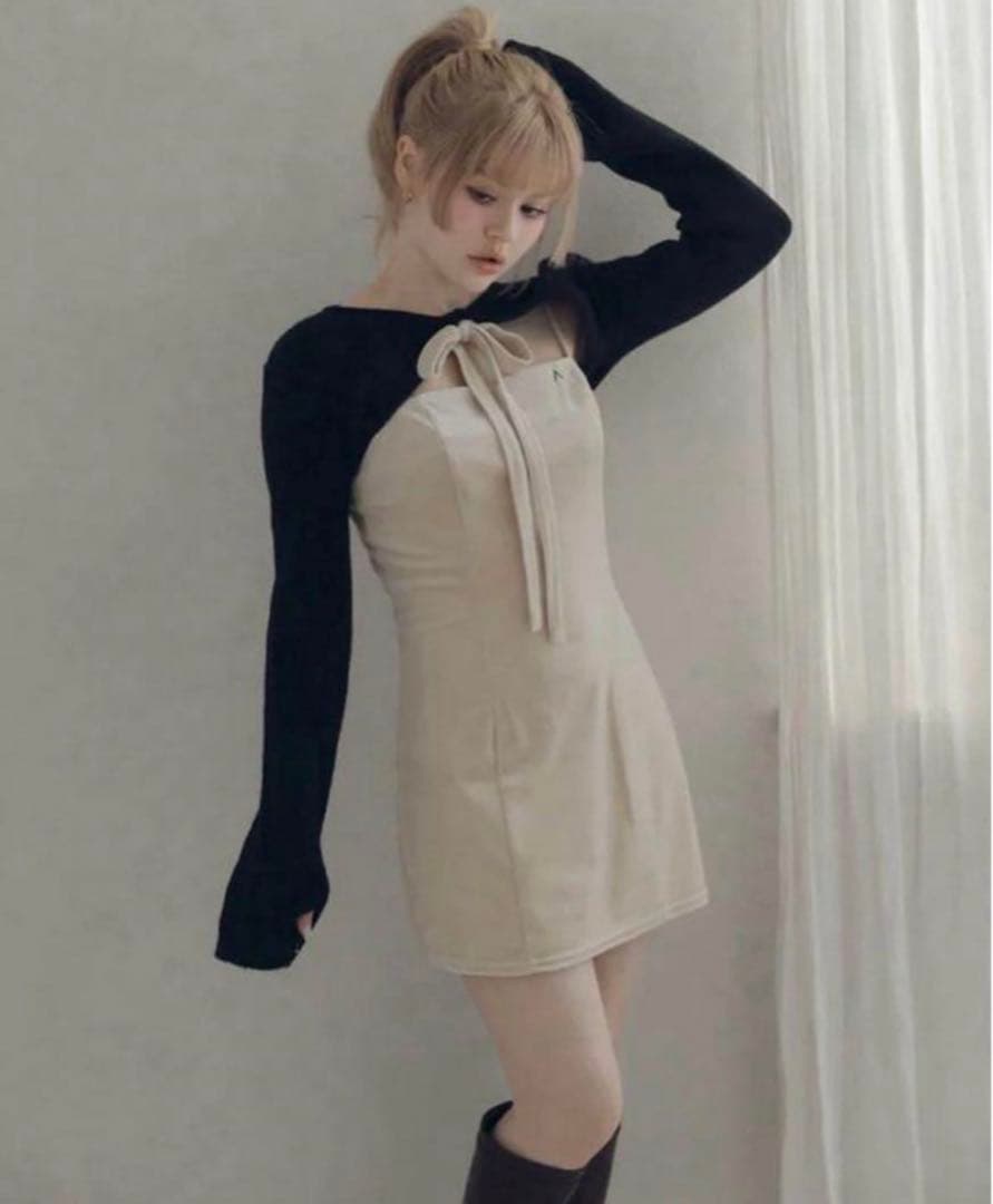 ANDMARY Antia ribbon mini dress
