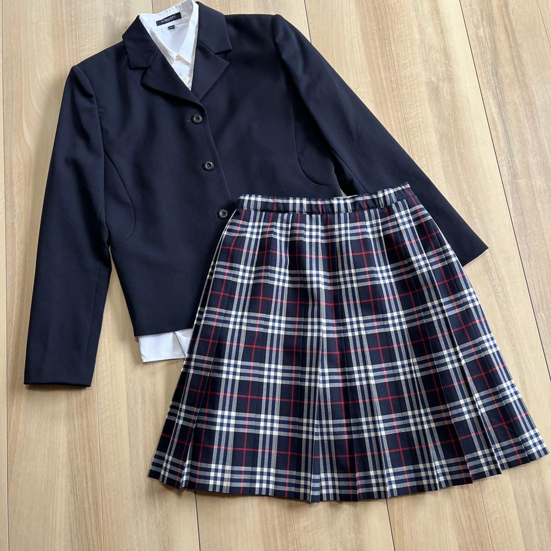 バーバリー160 セットアップフォーマルスーツ卒服ノバチェック卒業式