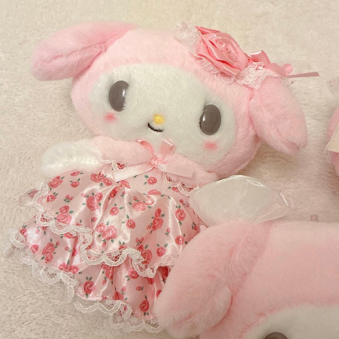 レディマイメロディ マスコットホルダー ホワイト ピンク ライト