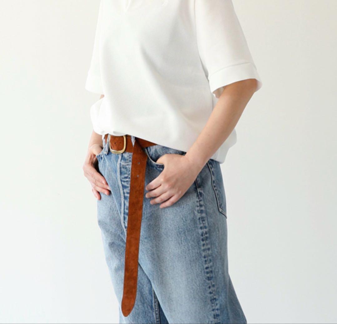 マディソンブルー》 ROUND BUCKLE BELT バックルベルト※訳アリ