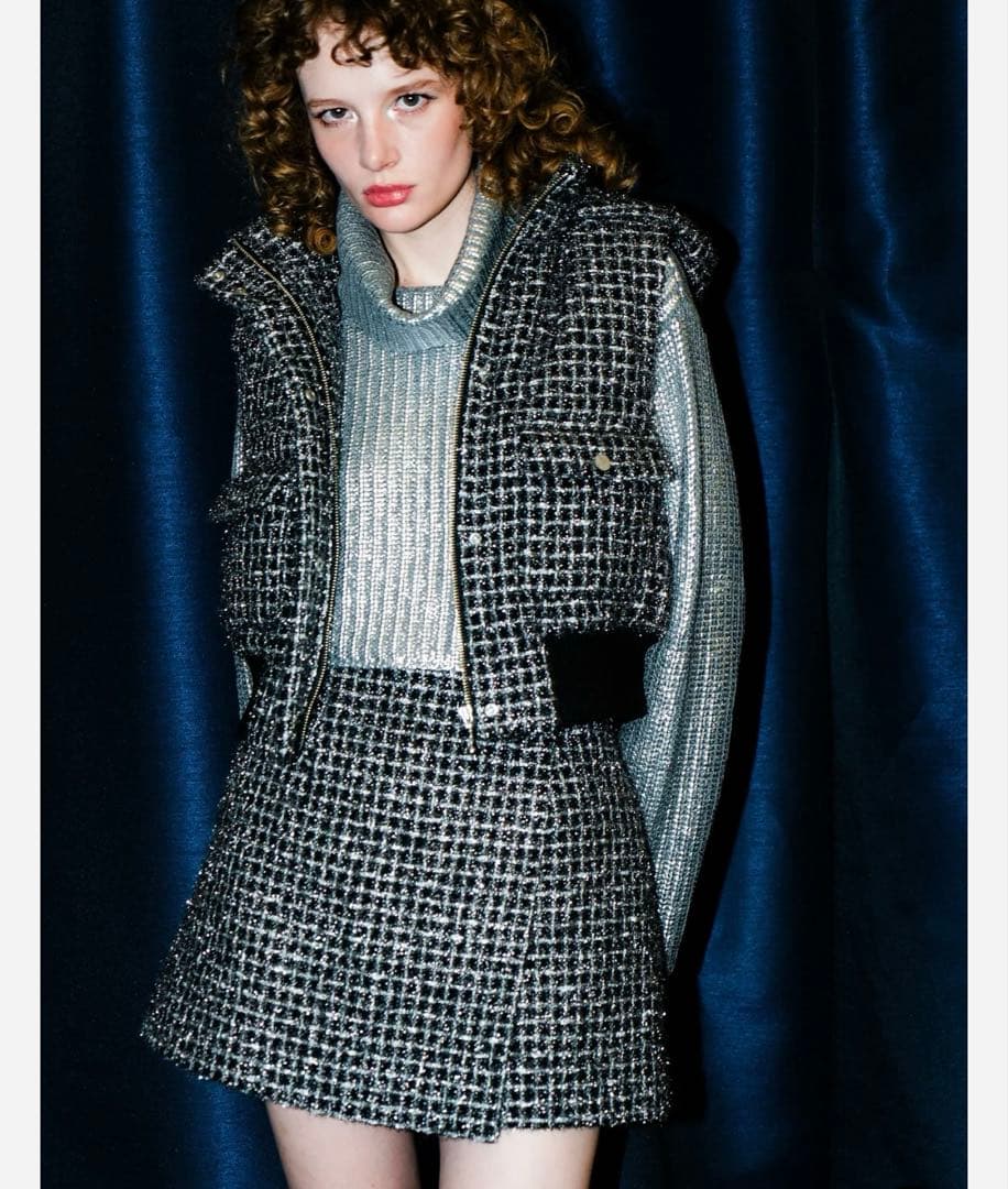 shiny tweed wrap culottes キュロット sheller - メルカリ